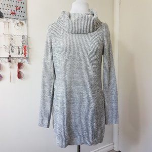 Showpo S/M Gray Knitted Cowl Neck Sweater Dress